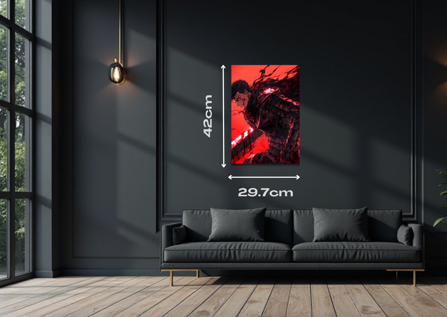 Beserk GUTS Metal Poster
