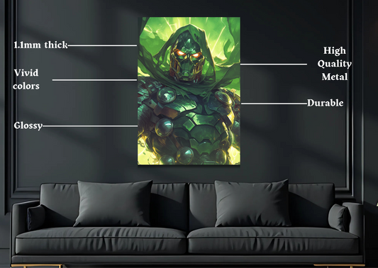 Dr Doom Powers Metal Poster-Marvel Wall Decor