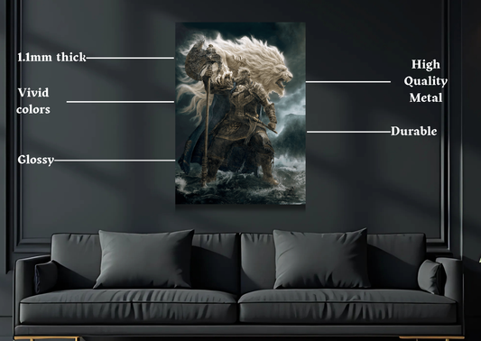 Elden Ring Godfrey Metal Poster-Gaming Wall Decor