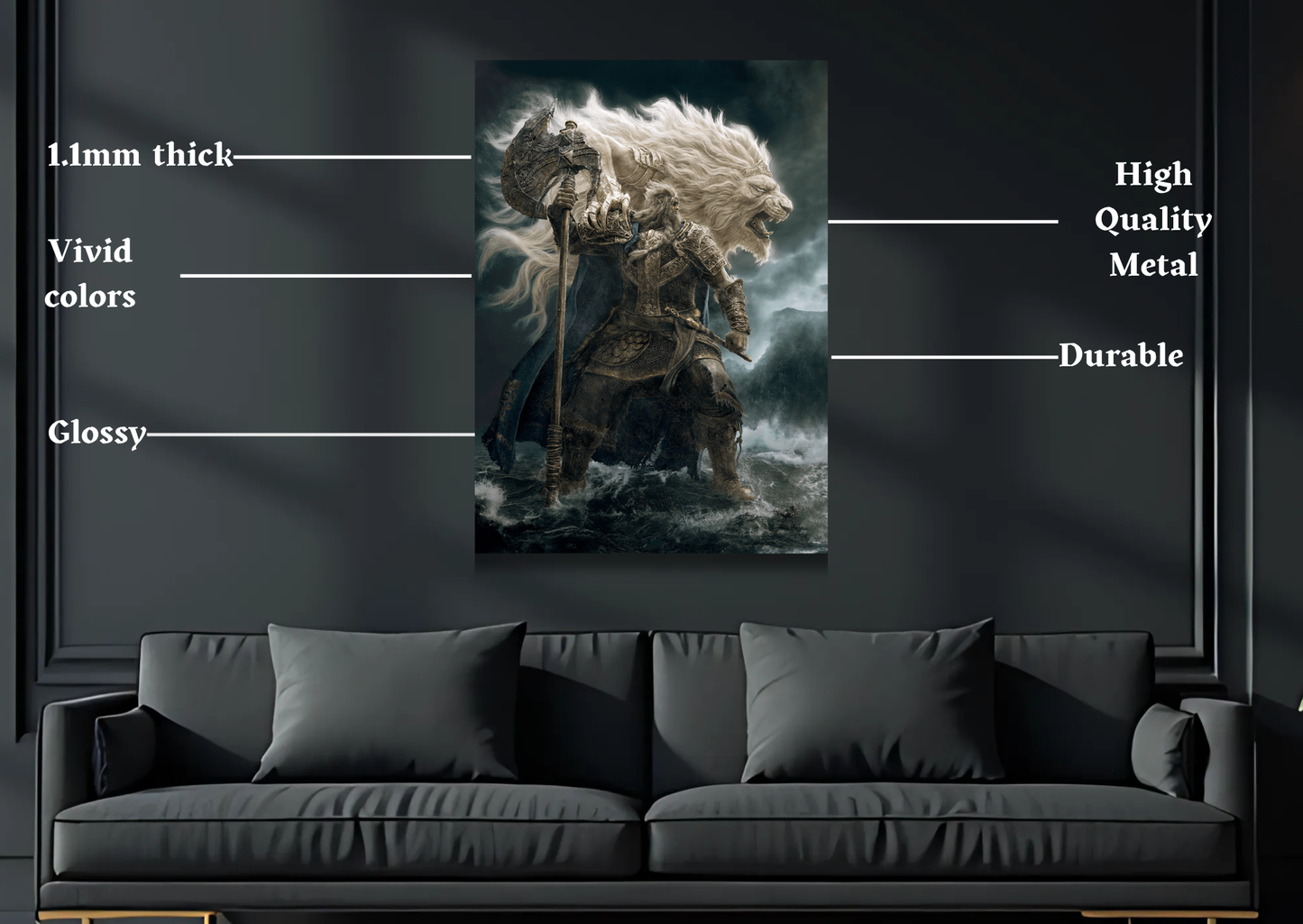 Elden Ring Godfrey Metal Poster-Gaming Wall Decor