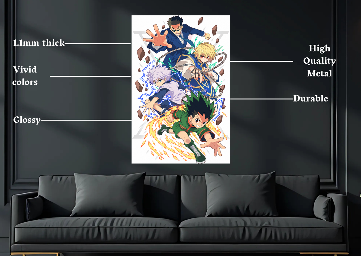Hunter x Hunter Gon Killua Kurapika Leorio metal poster product details