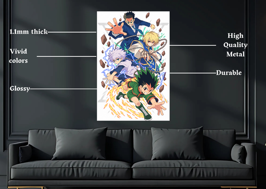 Hunter x Hunter Gon Killua Kurapika Leorio metal poster product details