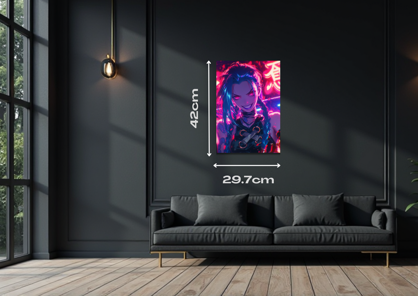 Jinx cyberpunk Metal Poster