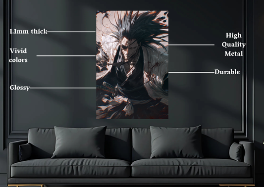 Bleach Zaraki Metal Poster-Anime Wall Decor