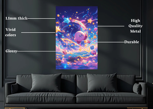 Kirby Metal Poster-Gaming Wall Decor