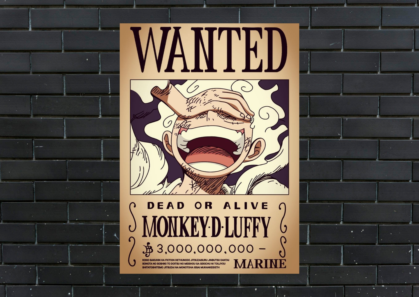 One Piece Gear 5 Wanted Metal Poster-Anime Wall Decor