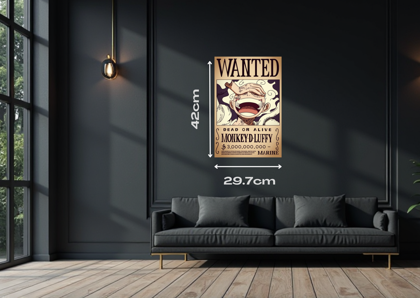 One Piece Gear 5 Wanted Metal Poster-Anime Wall Decor