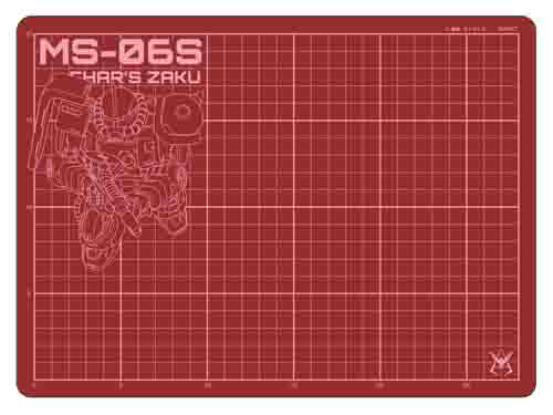 Gundam Stationery 12: Cutter Mat A4 Char's Zaku