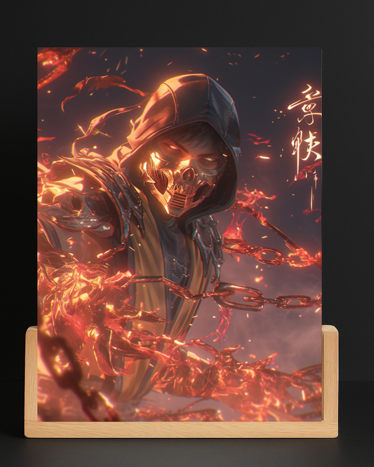 Mortal Kombat Scorpion Acrylic LED Nightlight-Gaming Desk Decor