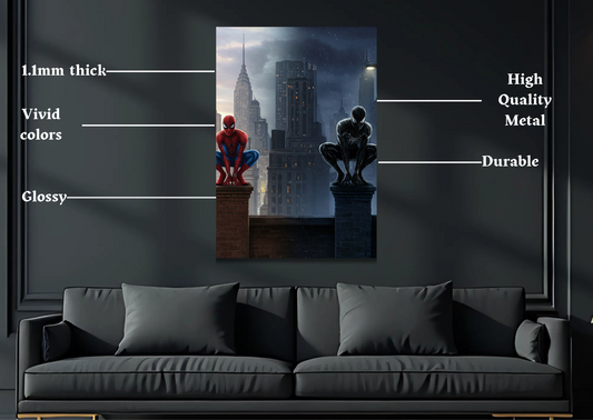 Spiderman Duality Metal Poster-Gaming Wall Decor
