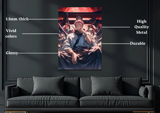 Jujutsu Kaisen Sukuna Metal Poster-Anime Wall Decor
