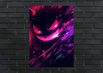 Pokemon Gengar Metal Poster-Gaming Wall Decor