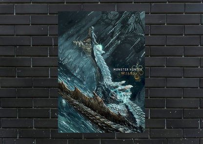 Monster Hunter Lagiacrus Metal Poster-Gaming Wall Decor