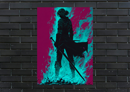 Witcher Ciri Silohette Metal Poster
