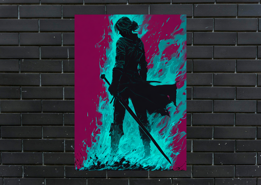 Witcher Ciri Silohette Metal Poster