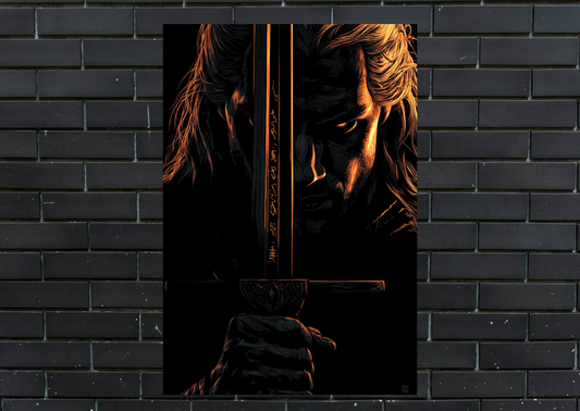 Witcher Geralt Metal Poster-Gaming Wall art