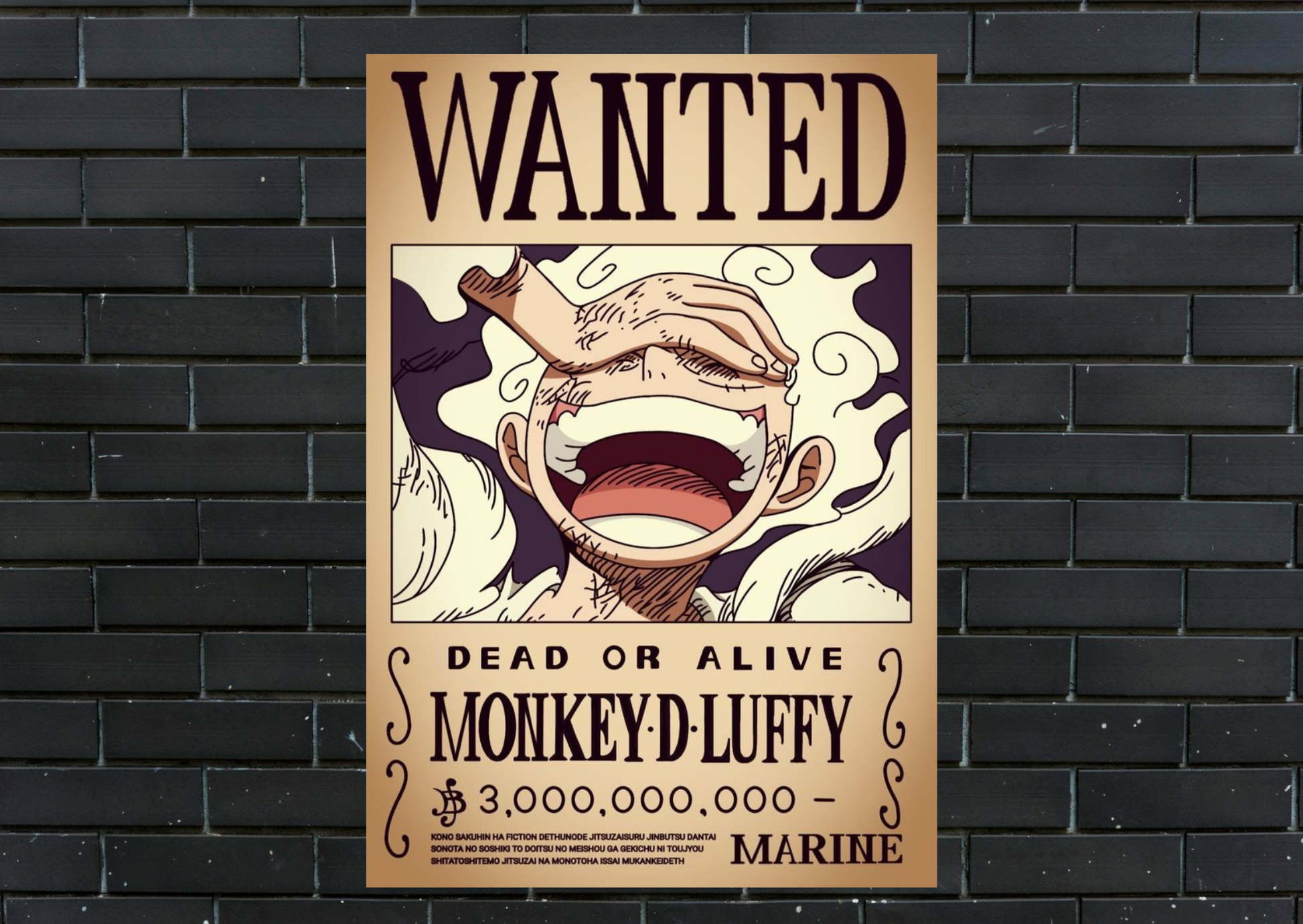 luffy wanted gear 5 One Piece Gear 5 Wanted Metal Poster-Anime Wall Decor – RedComet.kw