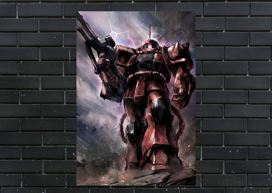 Gundam Zaku Metal Poster-Anime Wall Decor