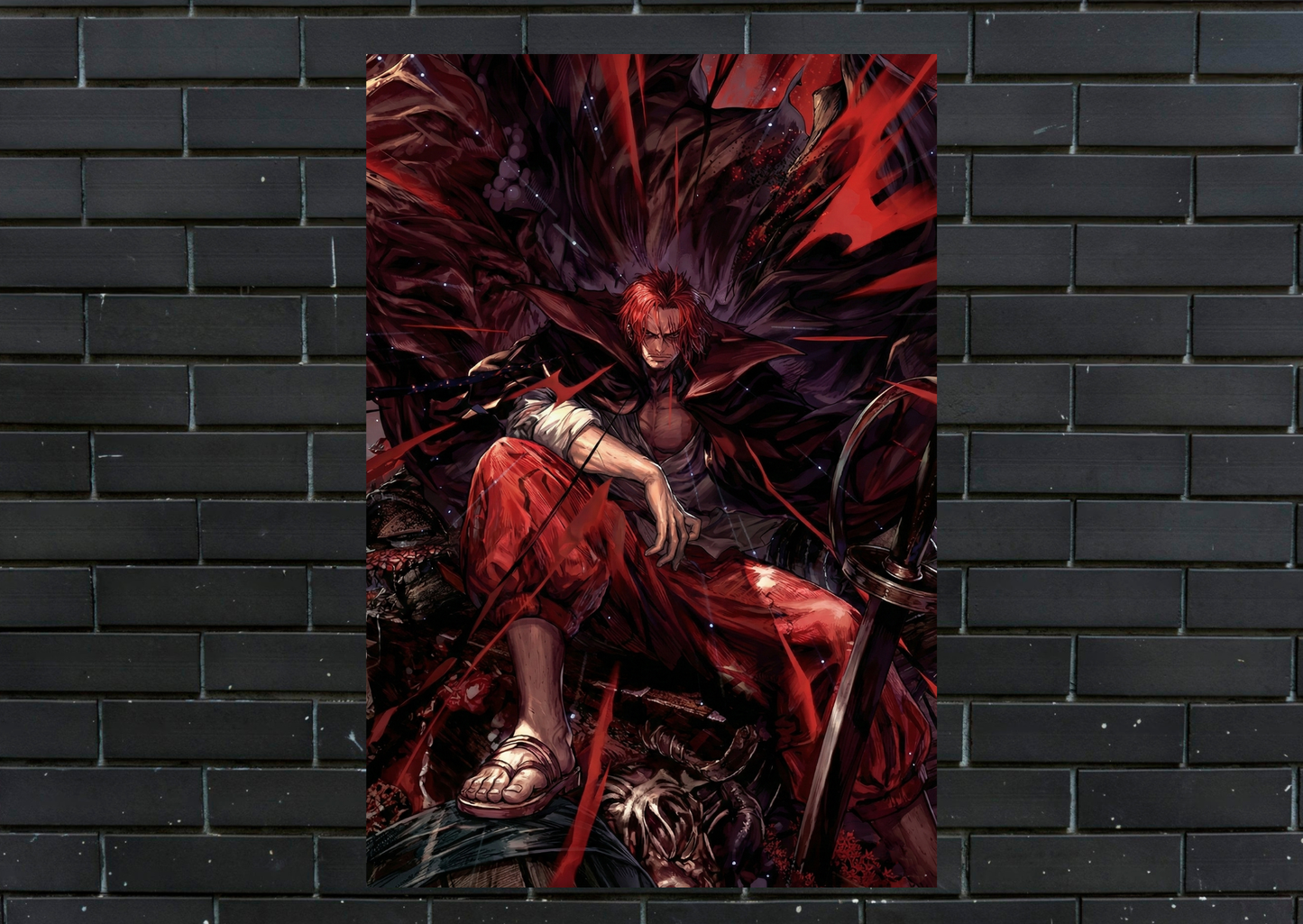 One Piece Shanks TCG Metal Poster-Anime Wall Decor