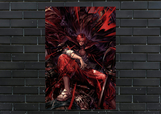 One Piece Shanks TCG Metal Poster-Anime Wall Decor