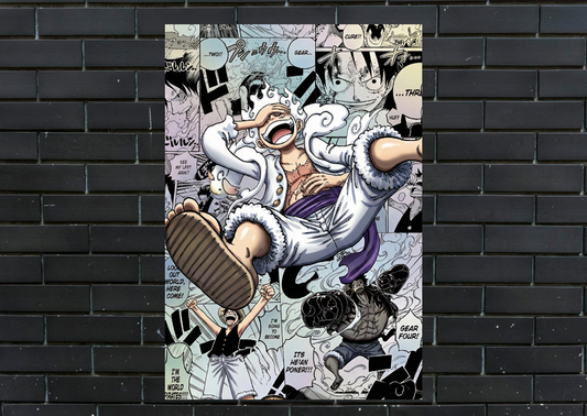 One Piece Gear 5 Manga Metal Poster-Anime Wall Decor