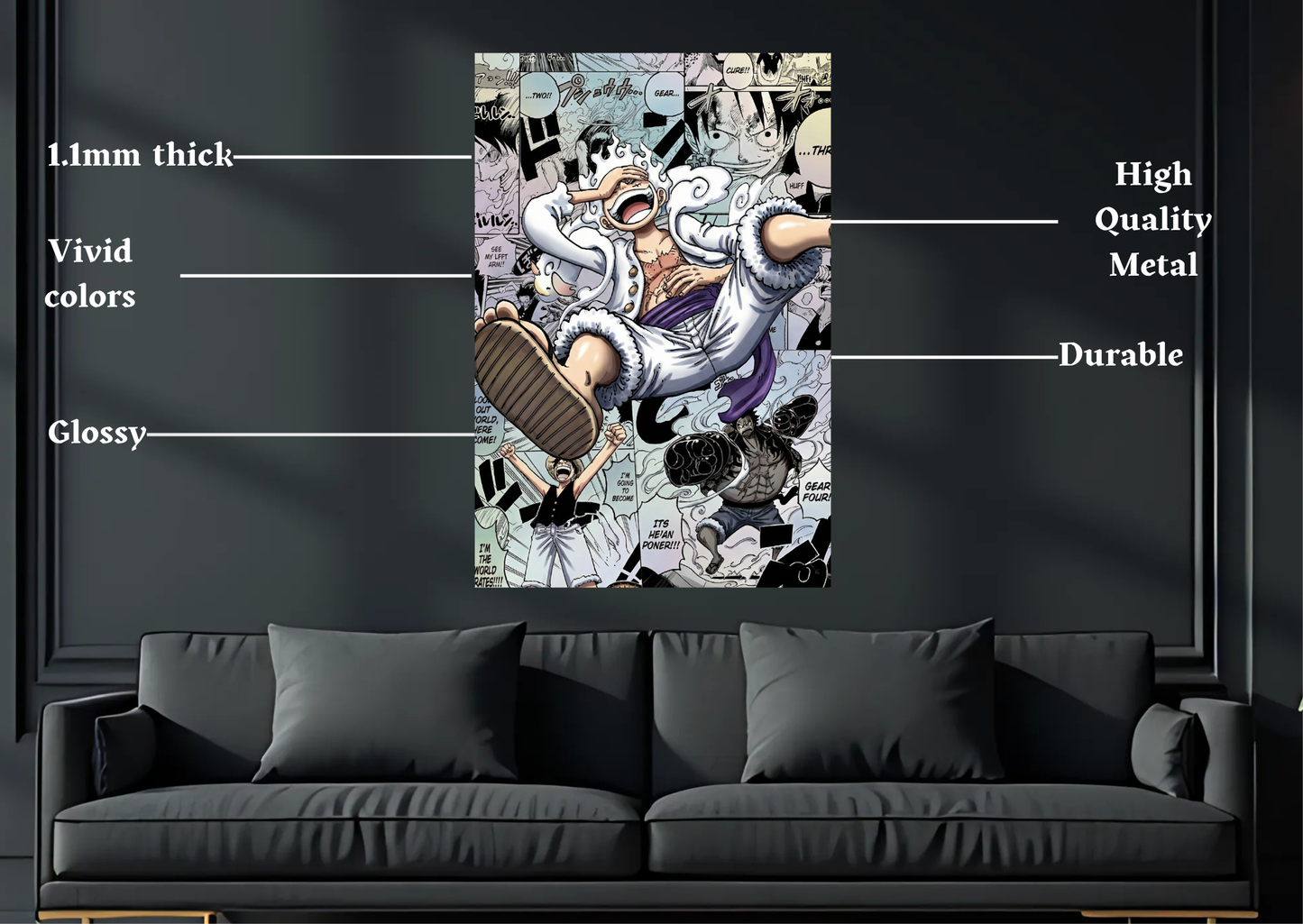One Piece Gear 5 Manga Metal Poster-Anime Wall Decor
