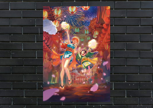 One Piece Nami TCG Metal Poster-Anime Wall Decor