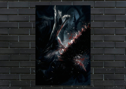 Bloodborne Hunter Closeup Metal Poster-Gaming l Wall art