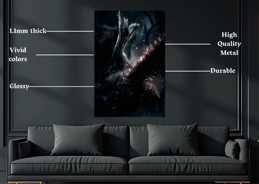 Bloodborne Hunter Closeup Metal Poster-Gaming l Wall art