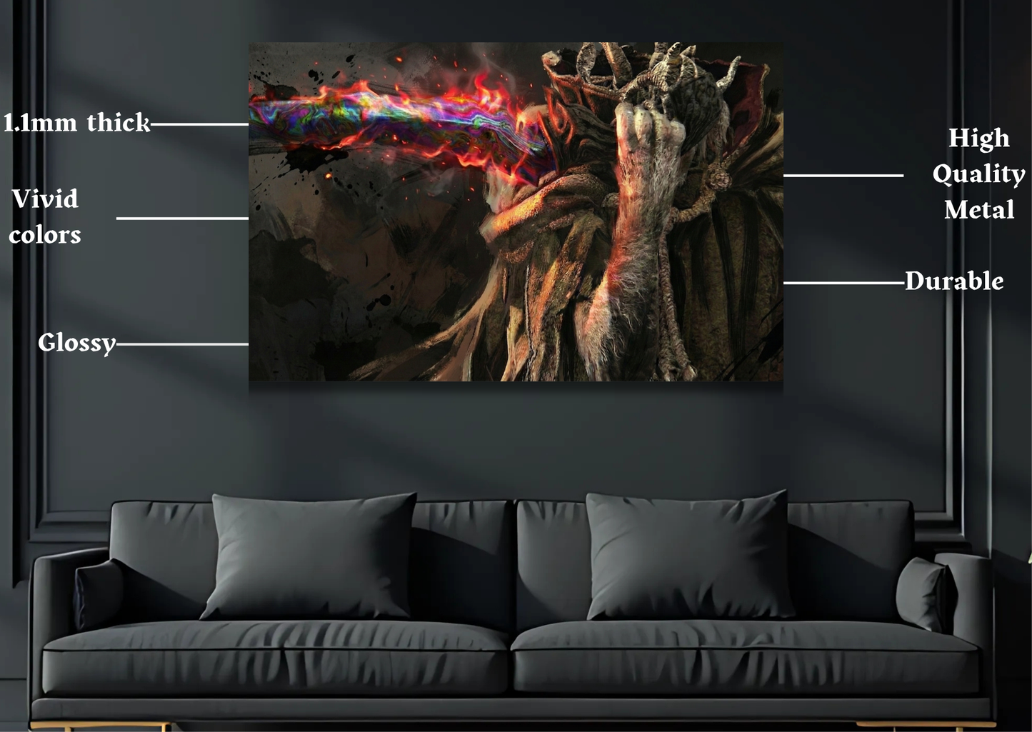 Elden Ring Morgott Metal Poster-Gaming l Wall art