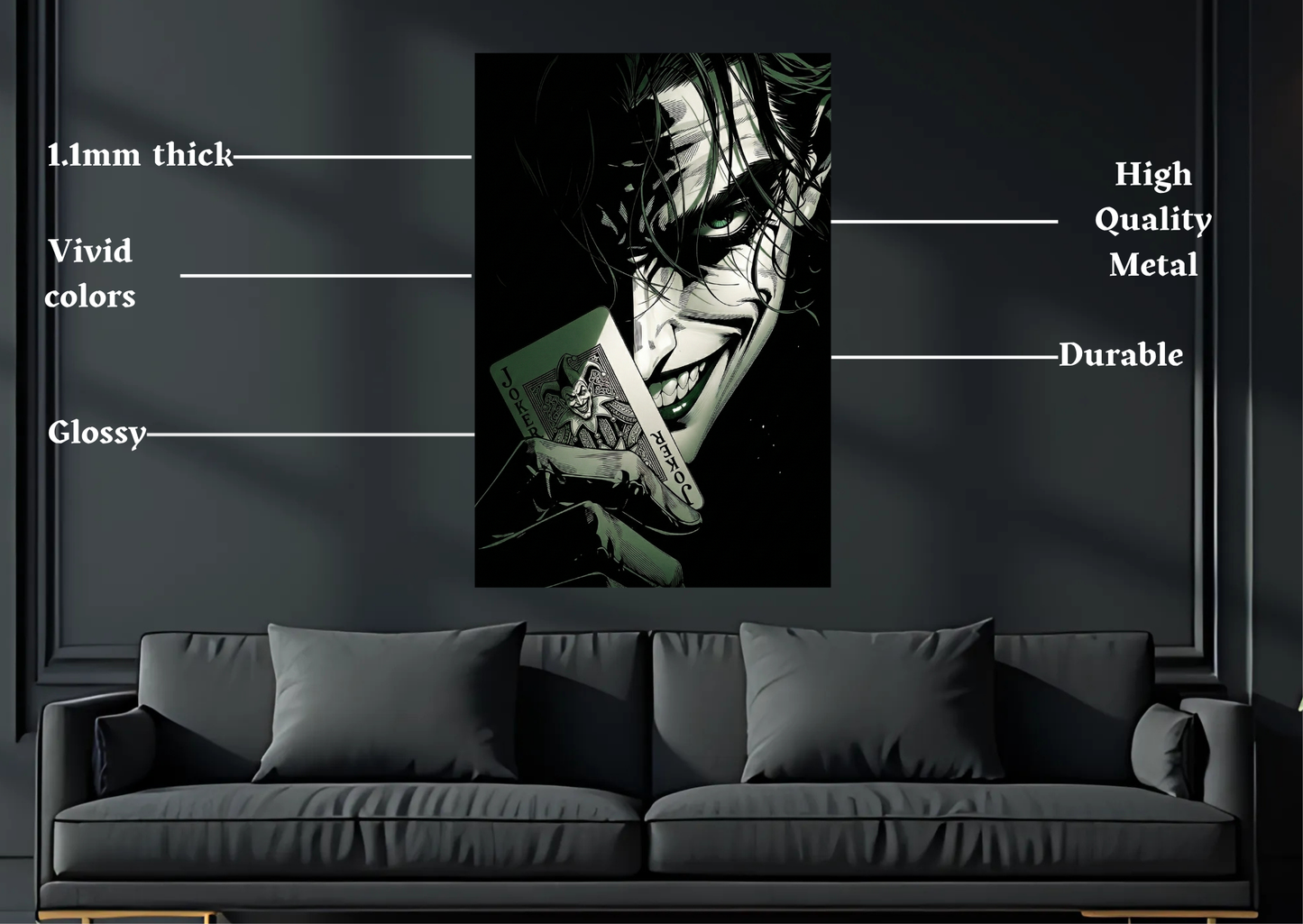 Joker Card Metal Poster-DC l Wall art