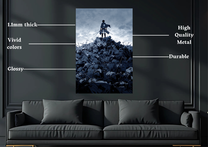 AOT Levi Metal Poster-Anime Wall Decor
