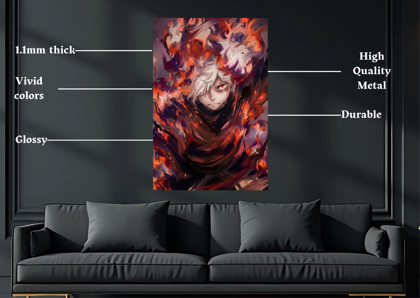 Hell's paradise Gabimaru Metal Poster-Anime Wall Decor