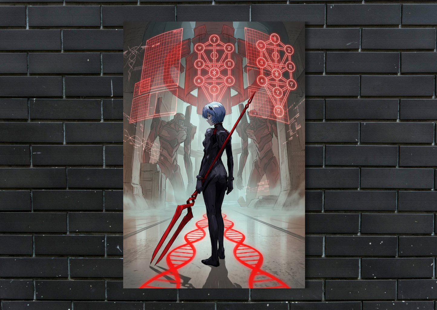 Evangellion Rei Metal Poster-Anime Wall Decor