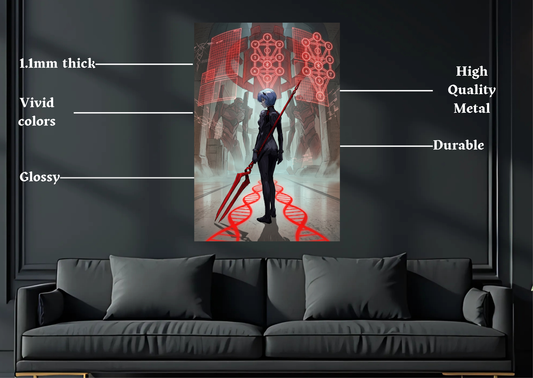 Evangellion Rei Metal Poster-Anime Wall Decor