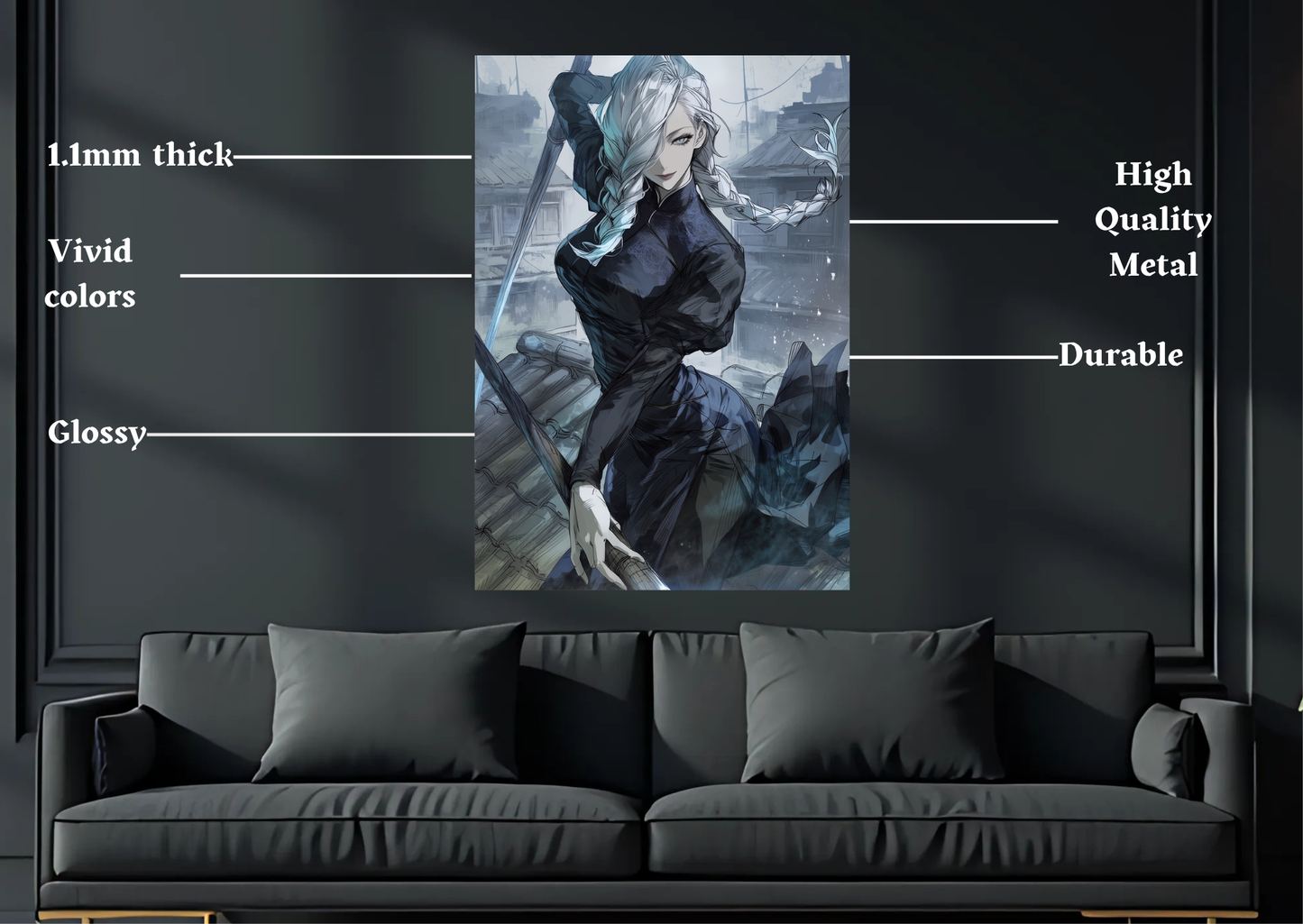 JJK Mei Mei Metal Poster-Anime Wall Decor