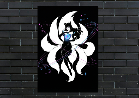 LoL Ahri Metal Poster-Gaming Wall Decor