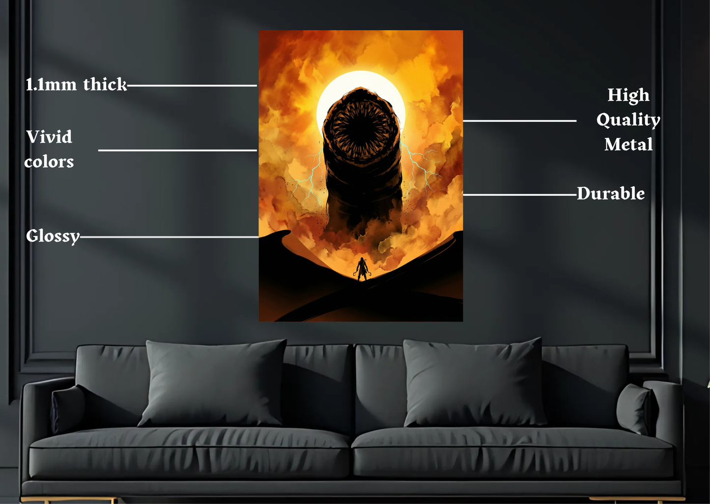 Dune Sand Worm Metal Poster-Gaming Wall Decor