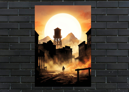 Red Dead Saint Denis Metal Poster-Gaming Wall Decor