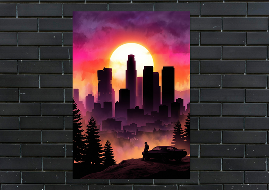 GTA Los Santos Metal Poster-Gaming Wall Decor