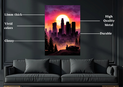 GTA Los Santos Metal Poster-Gaming Wall Decor