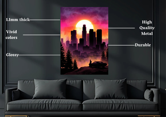 GTA Los Santos Metal Poster-Gaming Wall Decor