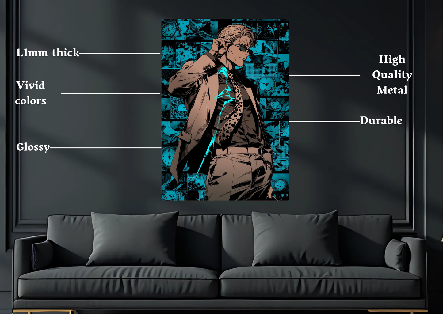 JJK Nanami Metal Poster-Anime Wall Decor