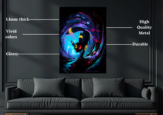 Pokemon Umbreon Metal Poster Gaming Wall Decor