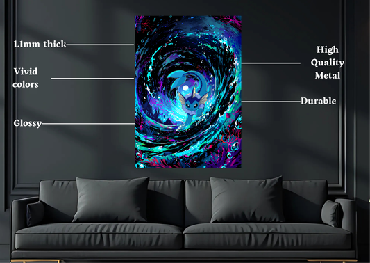 Pokemon Vaporeon Metal Poster Gaming Wall Decor