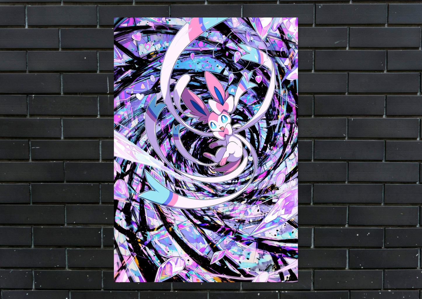 Pokemon Sylveon Vortex Metal Poster Gaming Wall Decor