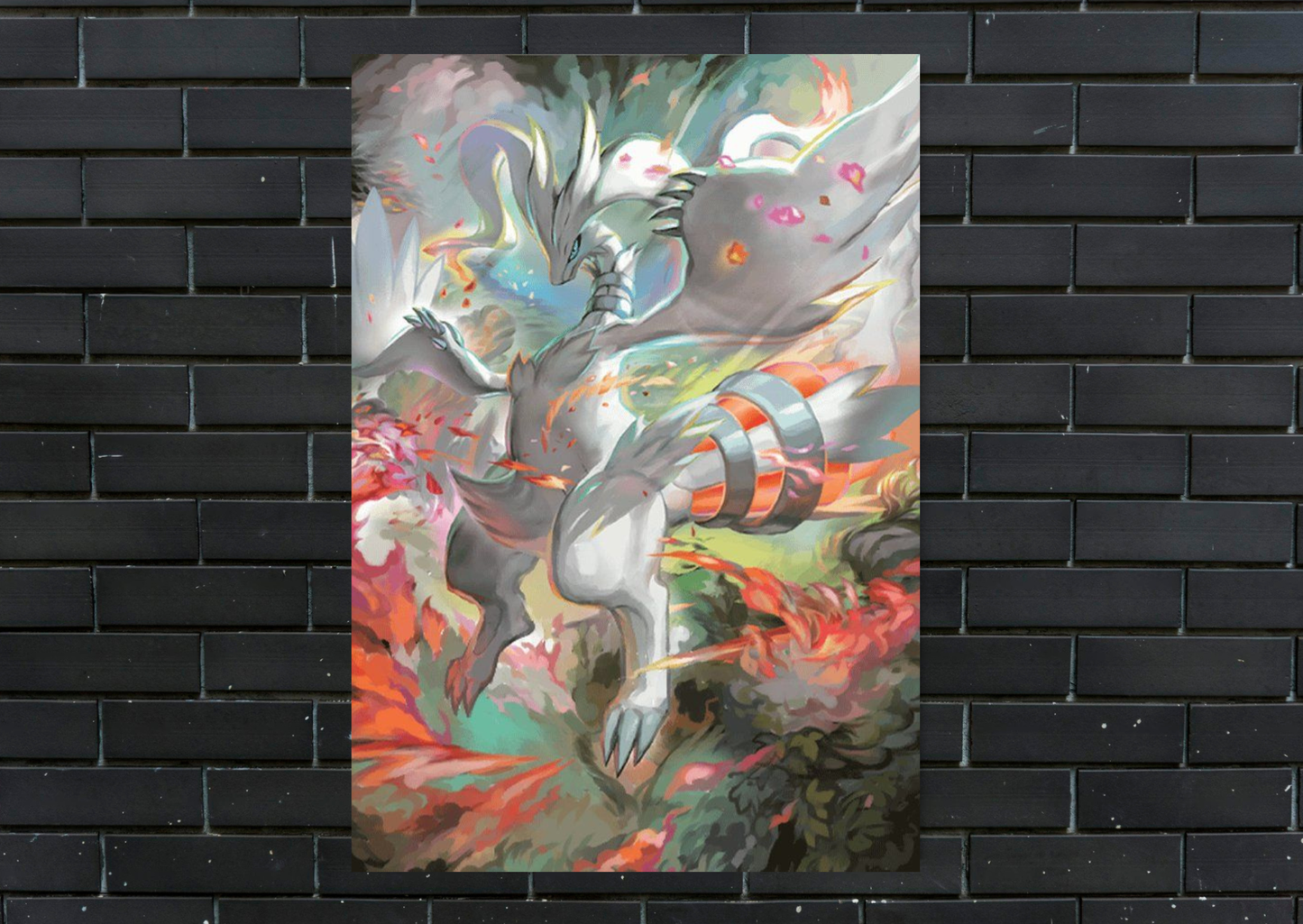 Pokemon Reshiram Metal Poster Gaming Wall Decor