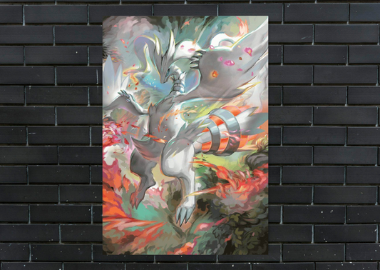 Pokemon Reshiram Metal Poster Gaming Wall Decor
