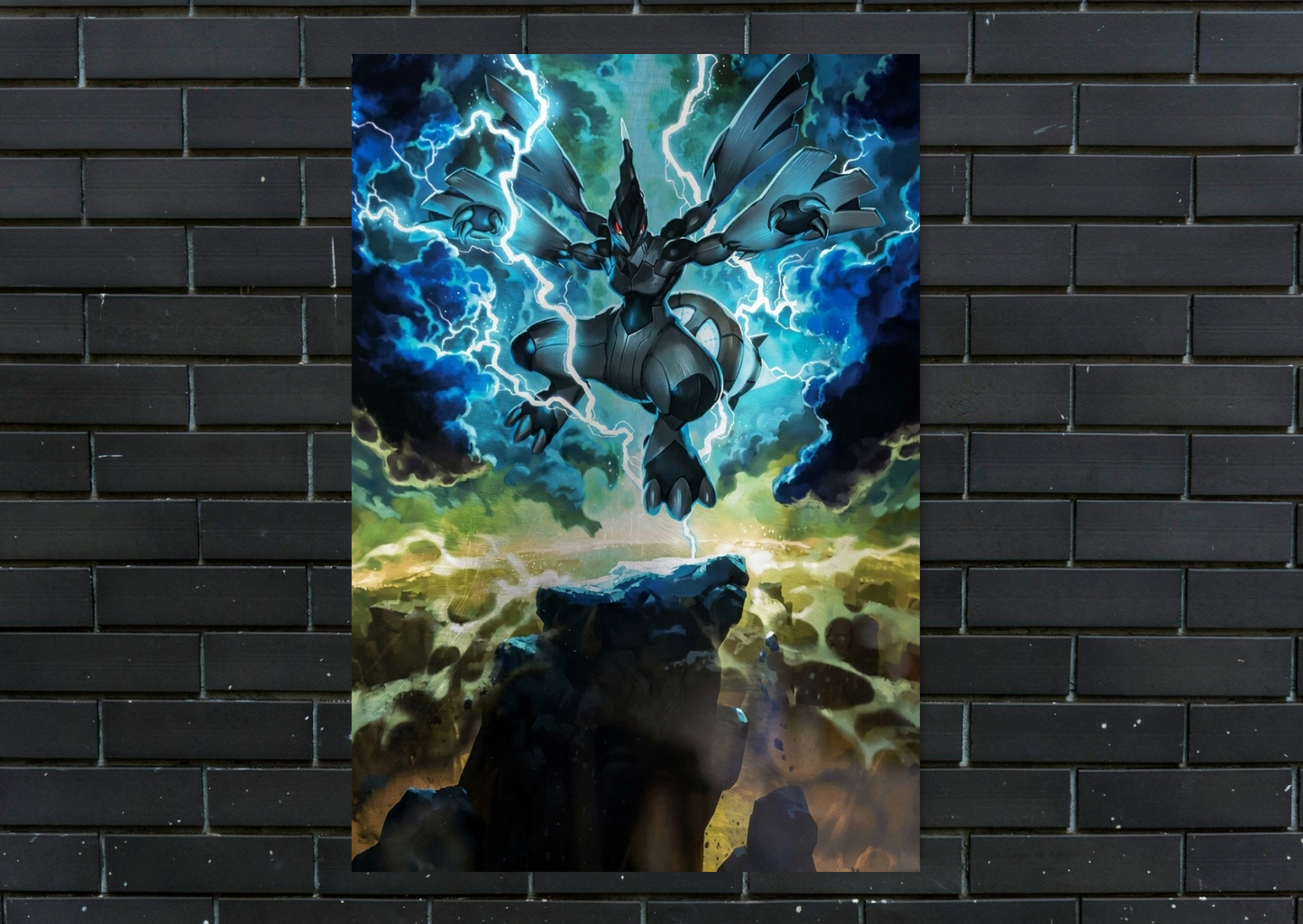 Pokemon Zekrom Metal Poster Gaming Wall Decor