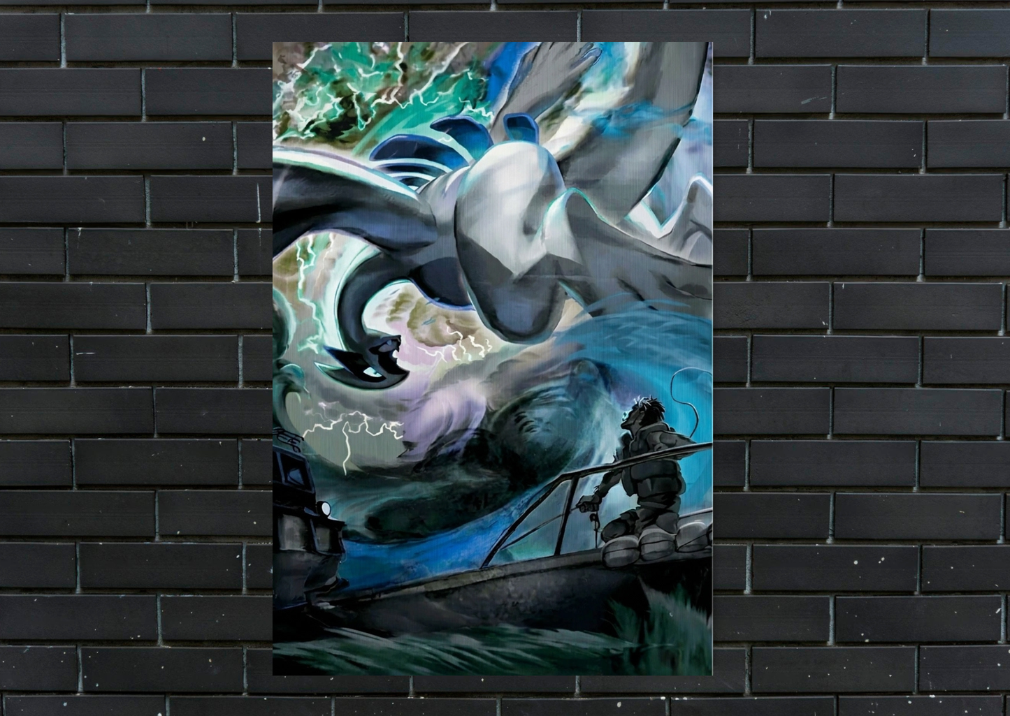 Pokemon Lugia Metal Poster Gaming Wall Decor